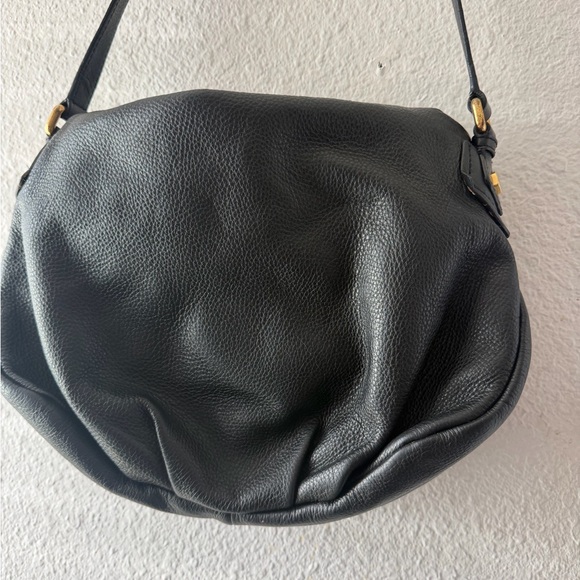 Marc Jacobs Black Leather Hobo Bag with Gold Accents - Picture 8 of 15